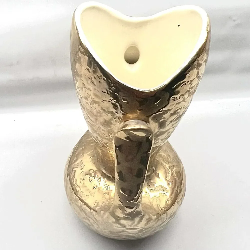 24k Weeping Gold Double Handled 9” Vase ~ Made In USA